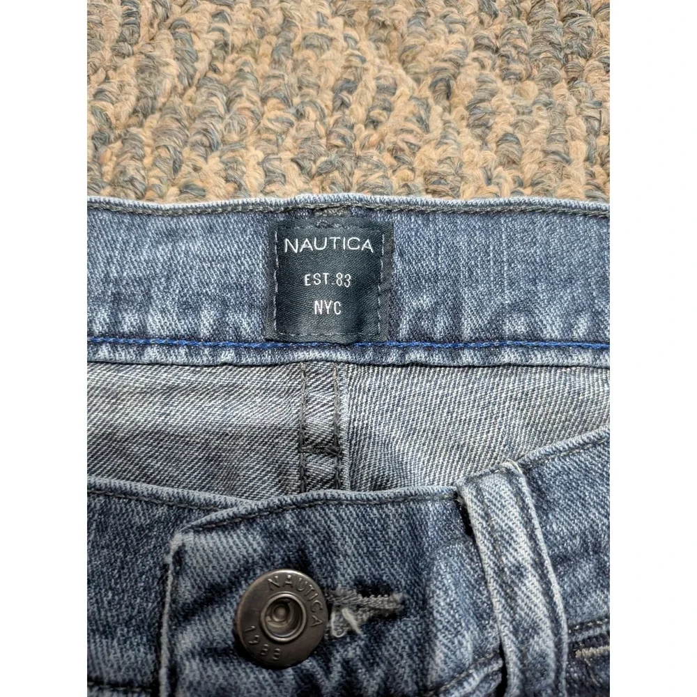 Nautica Relaxed Fit Stretch Jeans Mens 33x32 Medium Wash Blue Denim TZS-N764-029